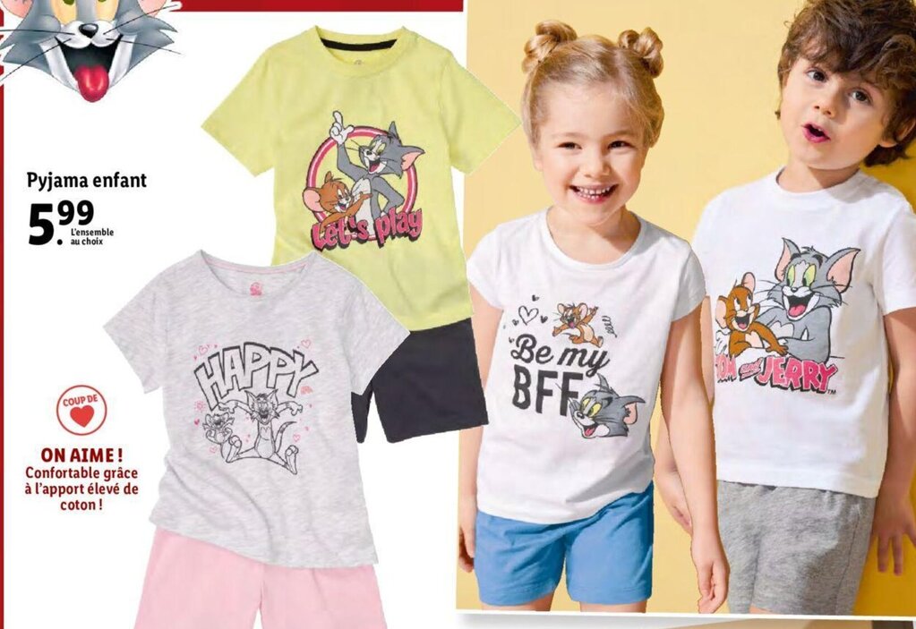 Promo Pyjama enfant chez Lidl