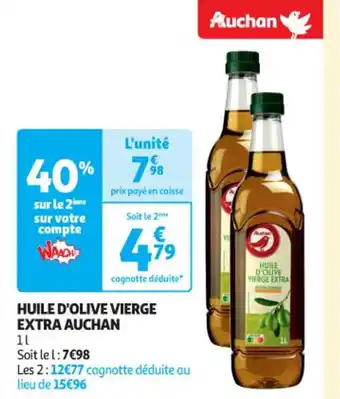 Auchan HUILE D'OLIVE VIERGE EXTRA AUCHAN offre