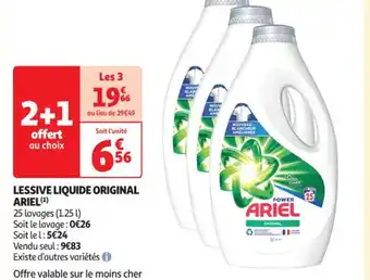 Auchan LESSIVE LIQUIDE ORIGINAL ARIEL (¹) offre