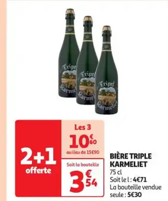 Auchan BIÈRE TRIPLE KARMELIET 75 cl offre