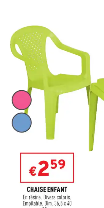 Trafic Chaise Enfant offre