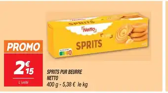 Netto SPRITS PUR BEURRE NETTO 400 g -5,38 € le kg offre