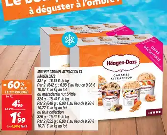 Netto MINI POT CARAMEL ATTRACTION X4 HÄAGEN DAZS offre