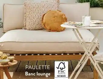 Casa PAULETTE Banc lounge offre