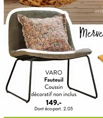 Casa VARO Fauteuil Coussin décoratif non inclus offre