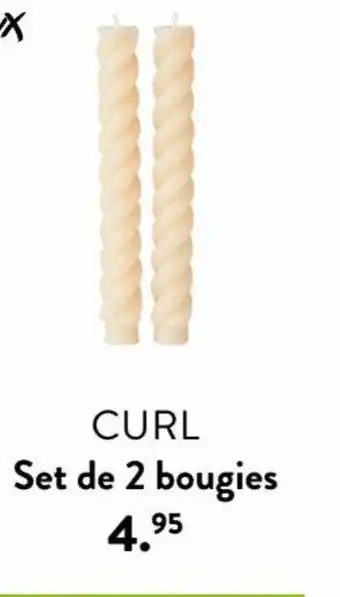 Casa CURL Set de 2 bougies offre