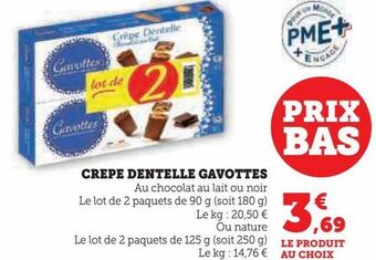 CrĂȘpe dentelle gavottes