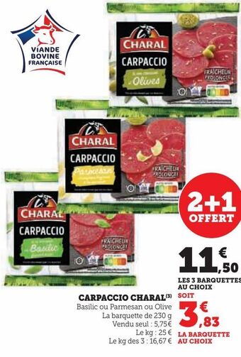Super U Carpaccio charal offre