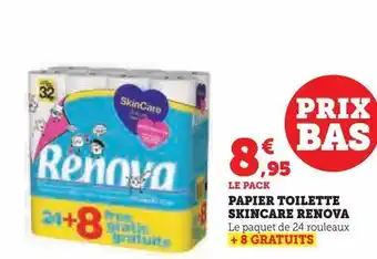 Super U Papier toilette skincare renova offre