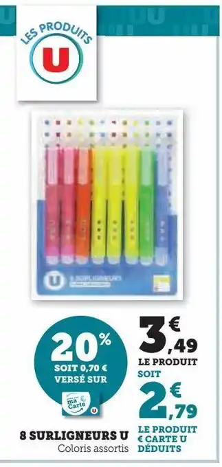 Super U Surligneurs u offre