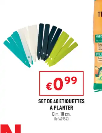 Trafic Set de 40 Etiquettes a planter offre