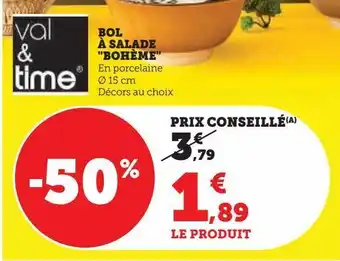 Hyper U Bol à salade bohème offre