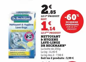 Hyper U Nettoyant & hygiene lave-linge dr beckmann offre