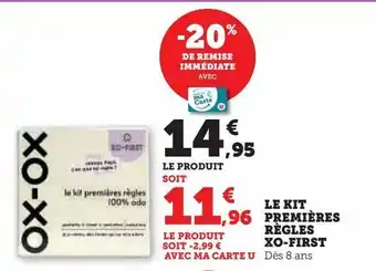 Hyper U Le kit premières règles xo-first offre