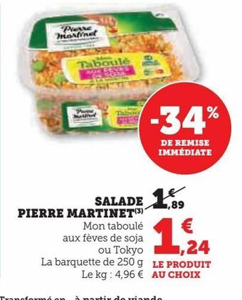 Hyper U Salade pierre martinet offre