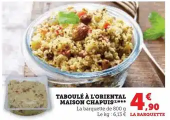 Hyper U Taboulé à l'oriental maison chapuis offre