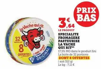 Hyper U Specialite fromagere pasteurise la vache qui rit offre