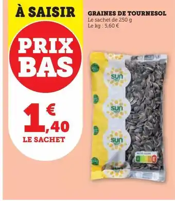 Hyper U Graines de tournesol offre