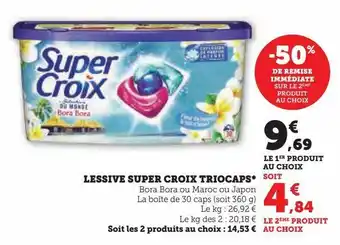 U Express Lessive super croix triocaps offre