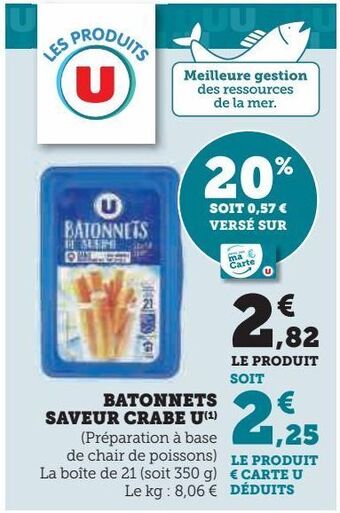 U Express Batonnets saveur crabe u offre
