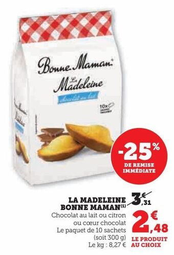 U Express La madeleine bonne maman offre