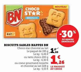 U Express Biscuits sables nappes bn offre