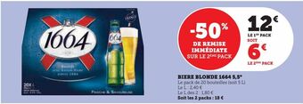 U Express Biere blonde 1664 5,5° offre