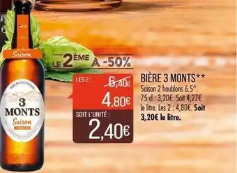 Match Bière 3 monts offre