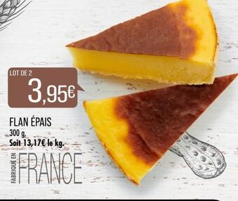 Match Flan épais offre