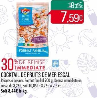 Match Cocktail de fruits de mer escal offre