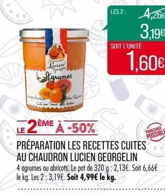 Préparation les recettes cuites au chaudron lucion georgelin