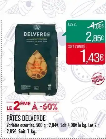 Match Pâtes delverde offre