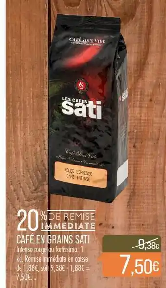 Match Café en grains sati offre