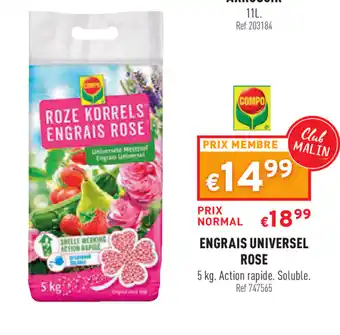 Trafic Engrais Universel Rose offre