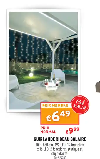 Trafic Guirlande Rideau Solaire offre