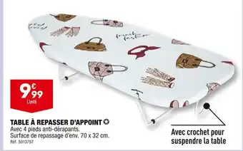ALDI Table à repasser d’appoint offre