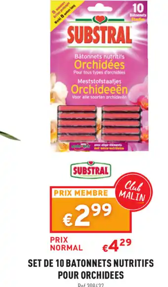 Trafic Set de 10 Batonnets nutritifs pour Orchidees offre