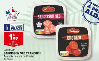 ALDI Le flutiau saucisson sec tranché offre