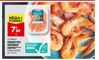 ALDI Loc marée crevettes entières cuites offre