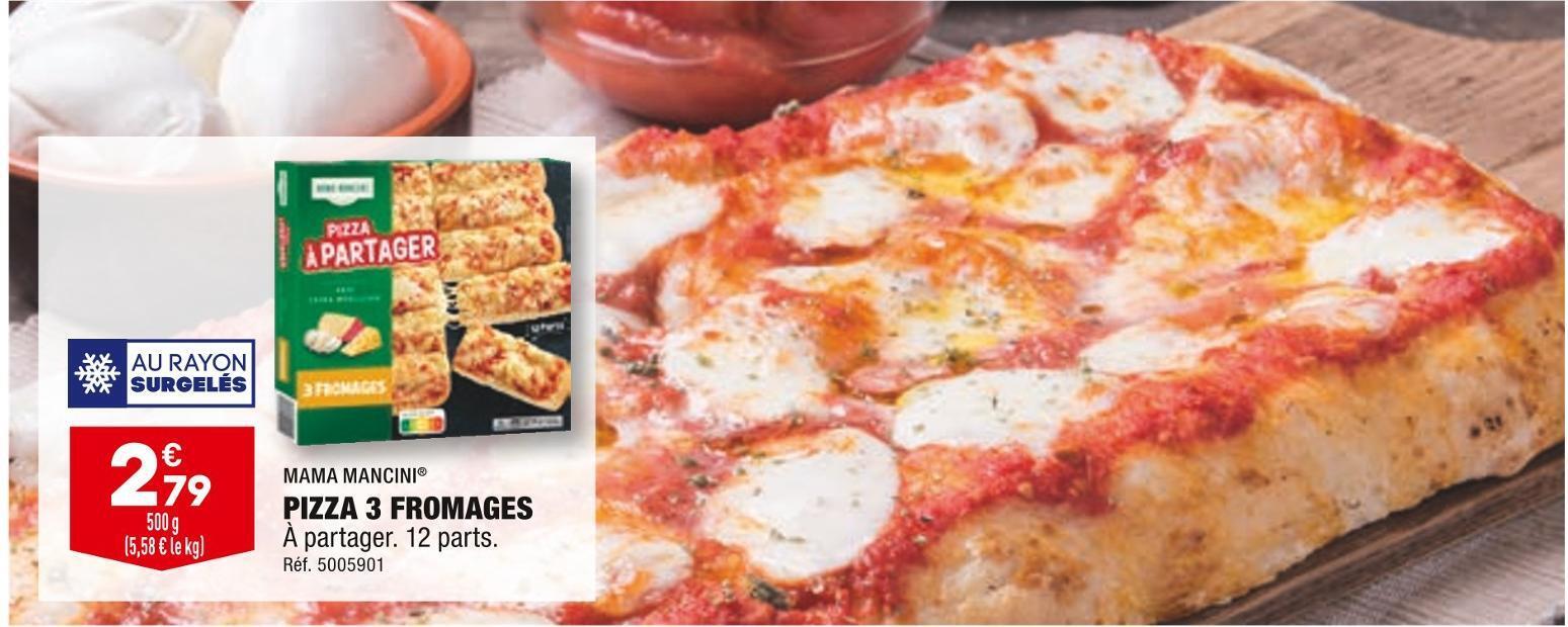 Promo Mama mancini pizza 3 fromages chez ALDI