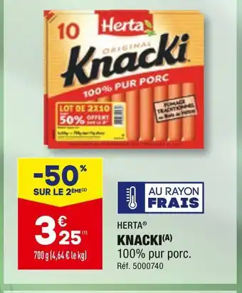 ALDI Herta knacki offre
