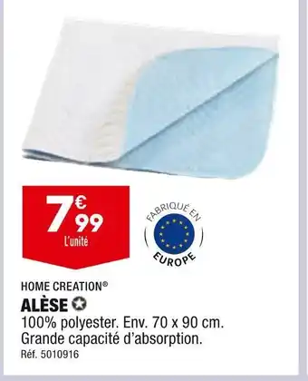 ALDI Home creation alèse offre