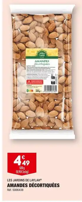 ALDI Les jardins de laylah amandes décortiquées offre