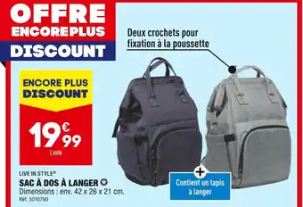 ALDI Live in style sac à dos à langer offre