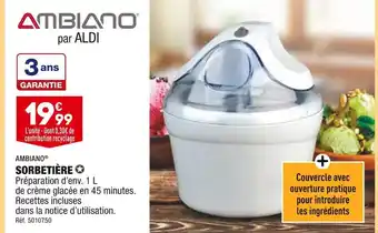 ALDI Ambiano sorbetière offre