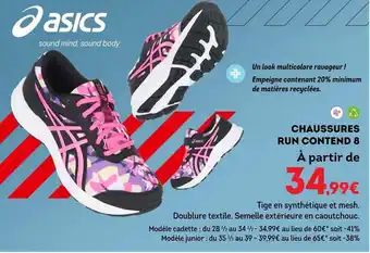 Sport 2000 Asics chaussures run contend 8 offre