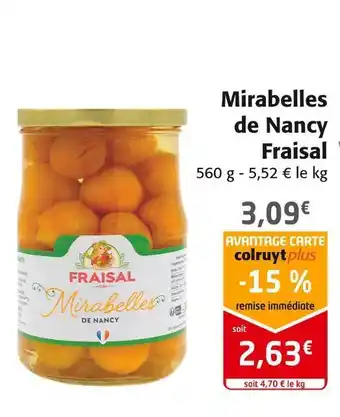 Colruyt Fraisal mirabelles de nancy offre