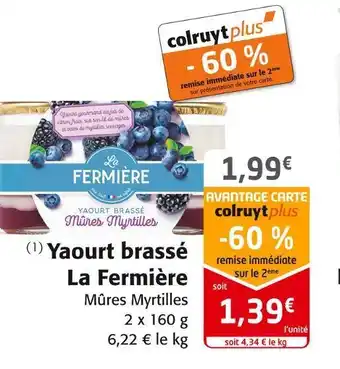 Colruyt La fermière yaourt brassé offre