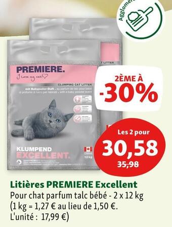 Maxi Zoo Premiere litières excellent offre