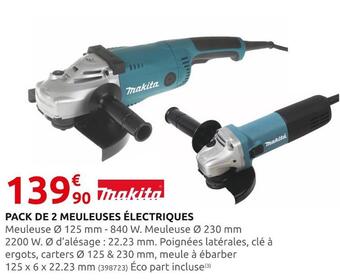 Rural Master Makita pack de 2 meuleuses électriques offre